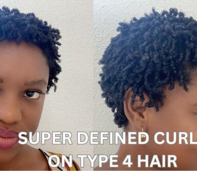 Super defined curls on type 4 hair