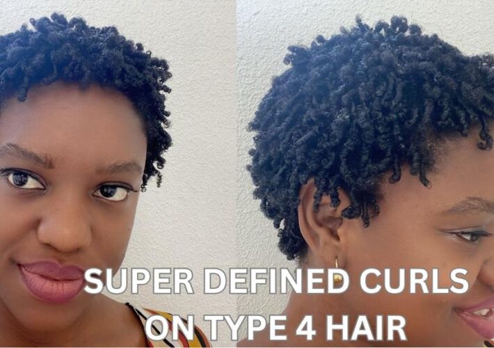 Super defined curls on type 4 hair