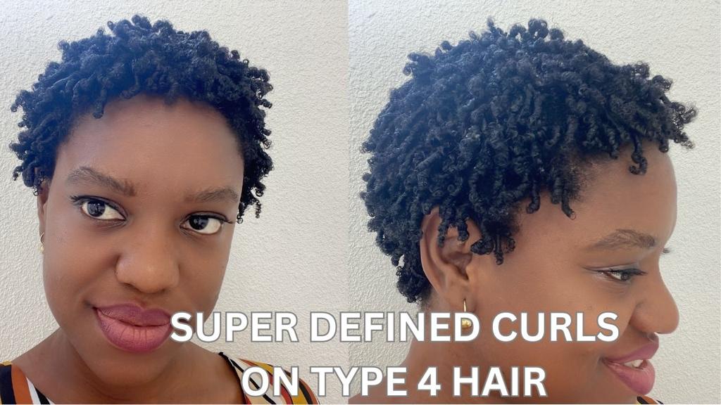 Super defined curls on type 4 hair